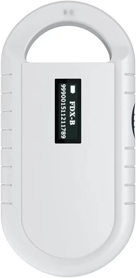 RXTECK Pet Microchip Scanner, Portable Handheld Animal Chip Scanner Microchip Reader Support 134.2KHz ISO11784/ISO11785/FDX-B/ID64 Microchip Scanner for Animal/Pet/Dog/Cat/Pig. Pack of 2