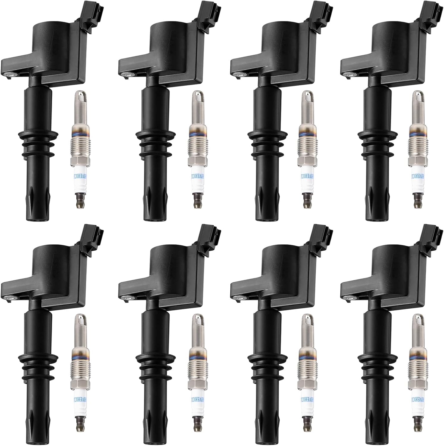 AUTOSAVER88 Coil Pack and Spark Plugs Combo Compatible with 2005 2006 2007 2008 Ford Expedition Explorer Mustang F-150 and F-250 F-350 Super Duty Lincoln Navigator Mercury (Set of 8)