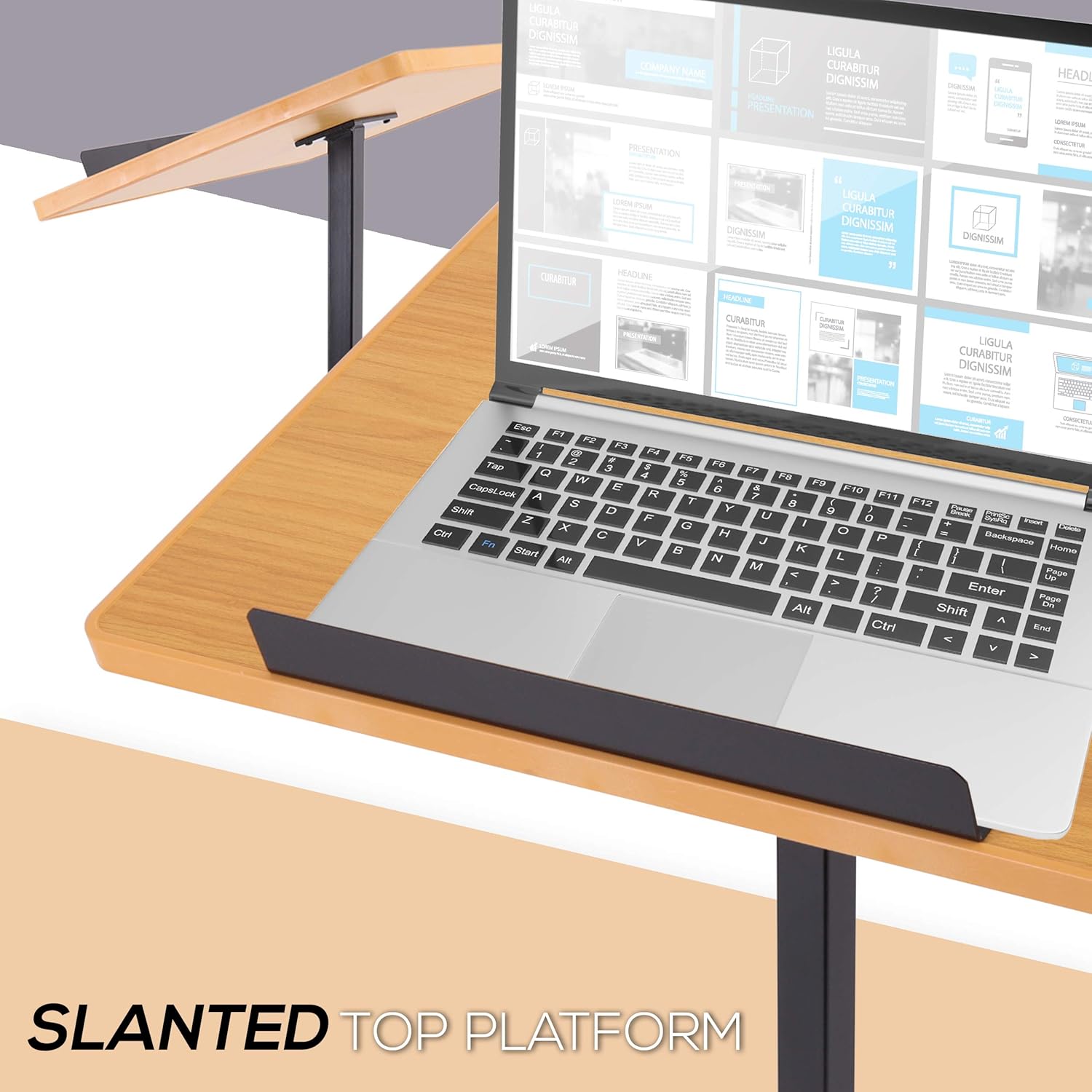 Portable Floor Lectern Podium Stand-Height Adjustable Steady Standing Design Teacher Speaker Lecture Classroom Presentation Stand, Laptop Computer Book Holder w/ Slanted Top Shelf-Pyle PLCTND44,BLACK Pack of 2