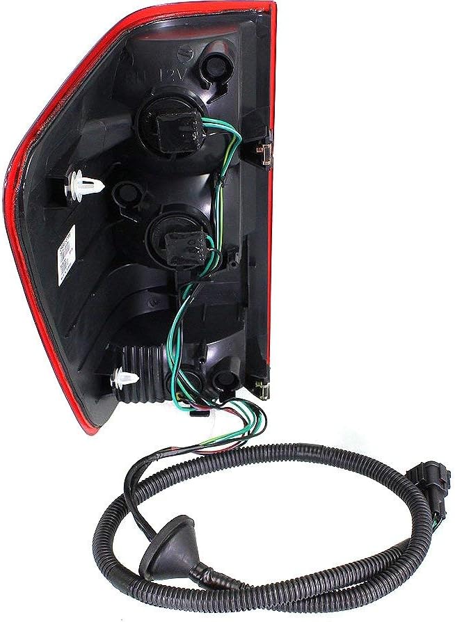 Evan-Fischer Tail Light Assembly Compatible with 2004-2015 Nissan Titan Set of 2 Passenger and Driver Side Pack of 2