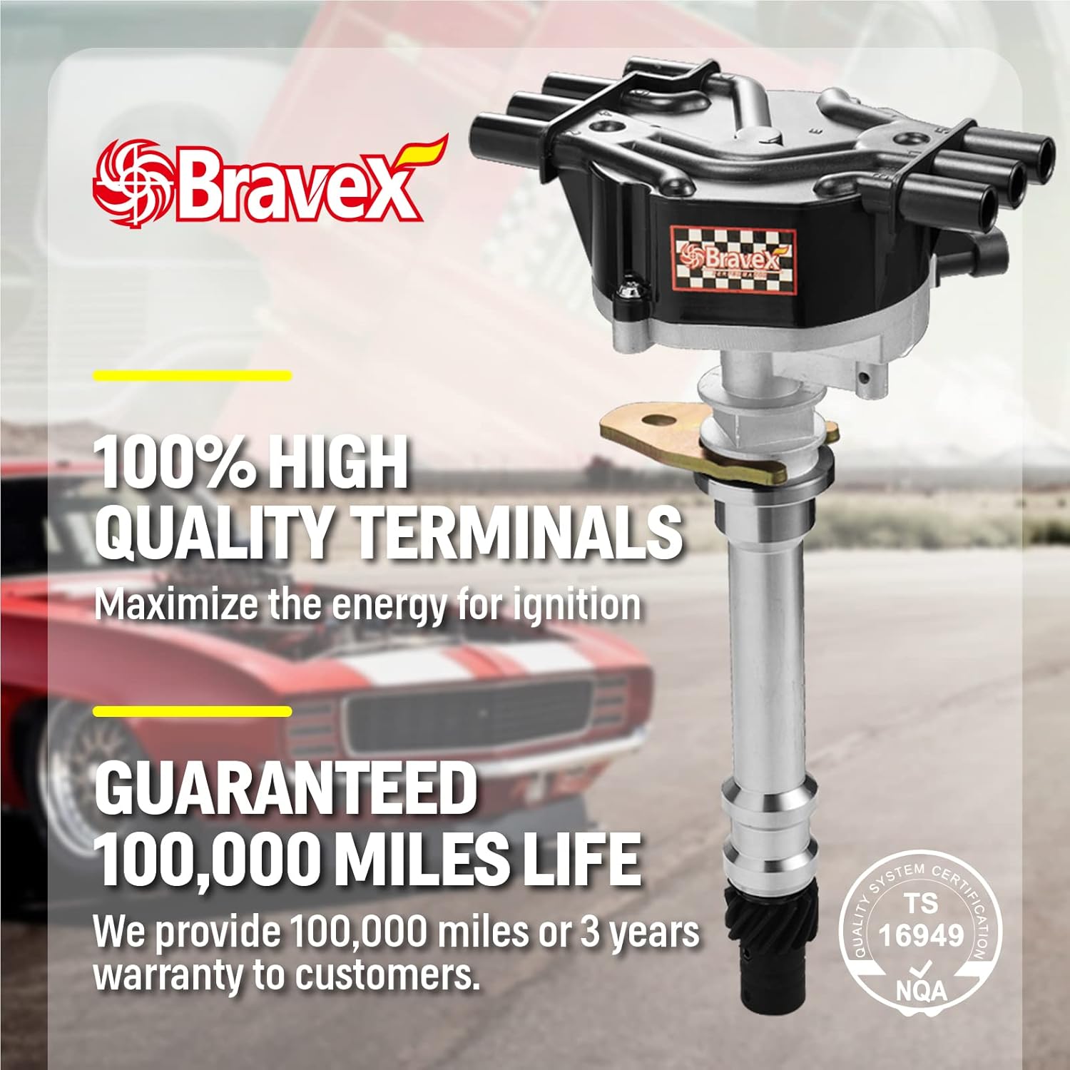 High Performance Ignition Distributor Compatible with Chevy GMC 4.3L V6 Vortec OEM #12570426 1103417 1104078 1103976 1103917 12598210 01104078 93441559 Pack of 2