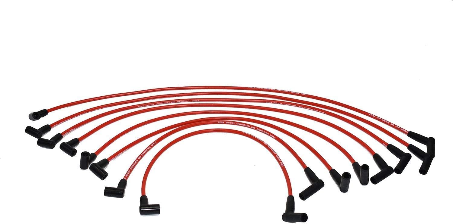 A-Team Performance - Pro Series Ready 2 Run Distributor, 8.0mm Spark Plug Wires, 45K Volts Male Canister Style Coil and Coil Wire Kit - Compatible With Ford SB Small Block Windsor 289/302W, V8 Red Cap