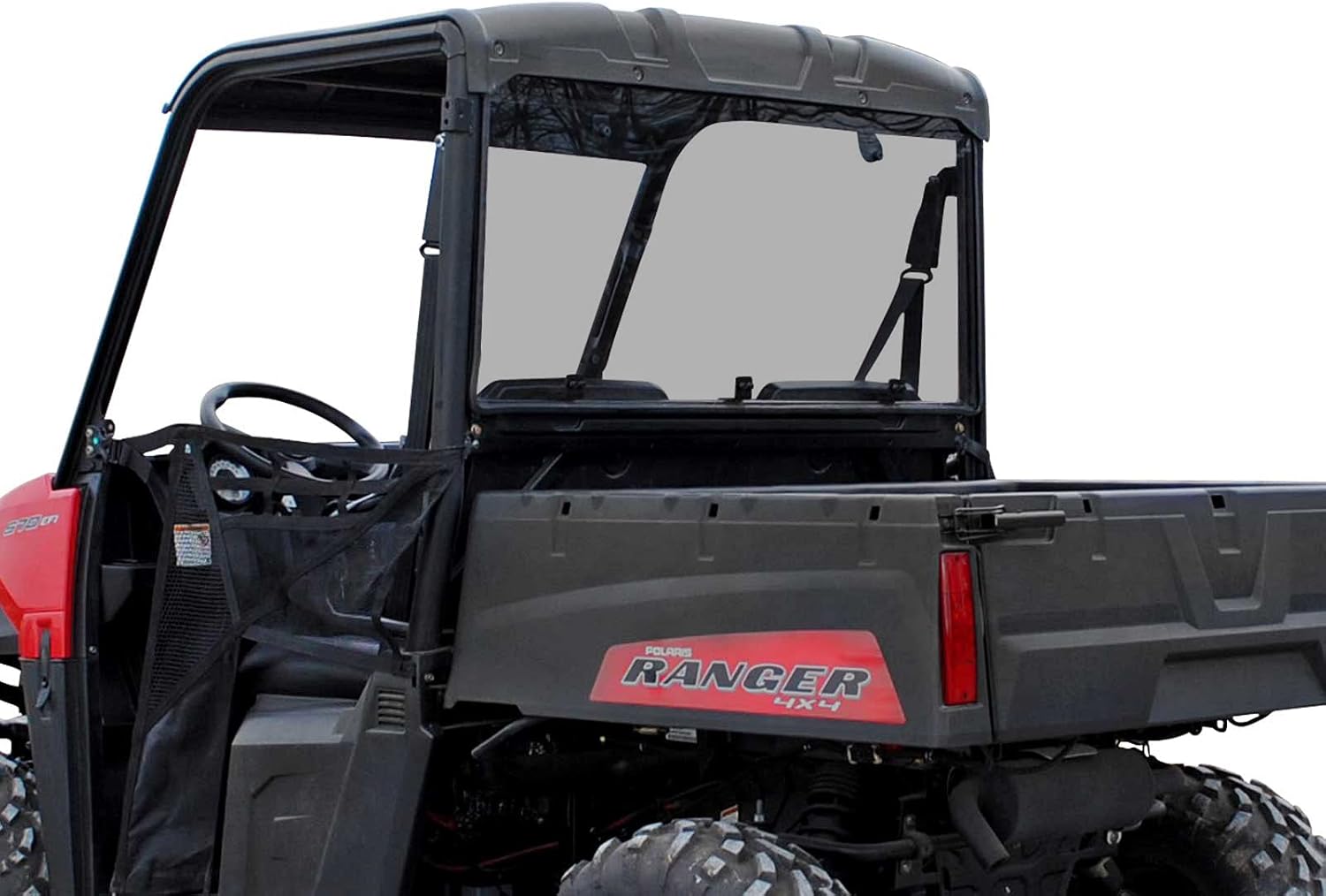 SuperATV Rear Windshield for 2017+ Polaris Ranger Midsize 500 / 570 / Crew / ETX / EV | 1/4
