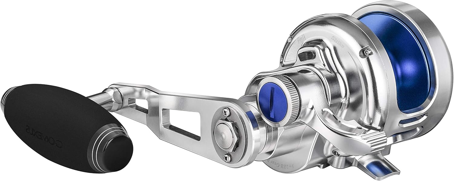 GOMEXUS Slow Pitch Jigging Reel 6.3:1 High Retrieve Lever Drag Left and Right Hand Reel SX450