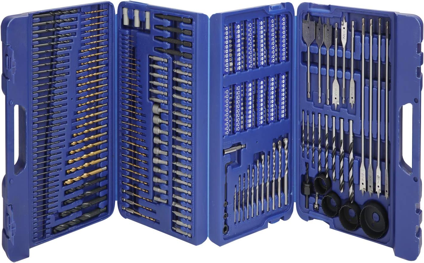 WORKPRO Drill Bit Set, 300-Piece Drill and Driver Accessory Set for Metal, Wood, Cement Concrete and Plastic with Storage Case, W004549A Pack of 2