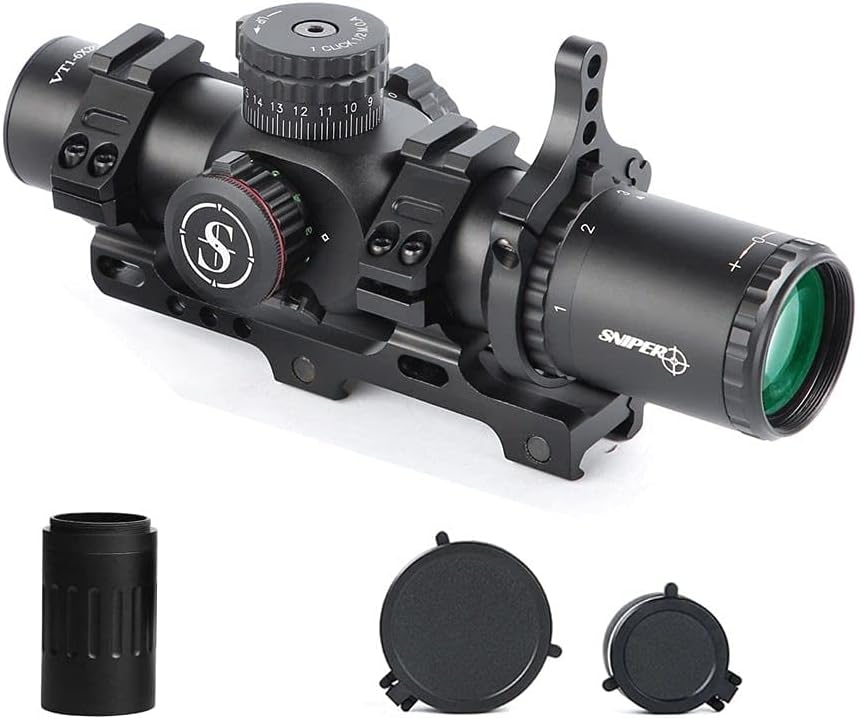 Sniper VT 1-6X28 FFP First Focal Plane (FFP) CQB Scope 35mm Tube ED Optics System with Red/Green Illuminated Reticle Fit .223 5.56