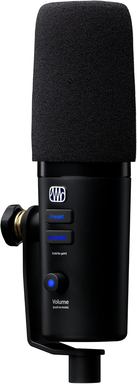 PreSonus Revelator USB Condenser Microphone for podcasting, live streaming, with built-in voice effects plus loopback mixer for gaming, casting, and recording interviews over Skype, Zoom, Discord