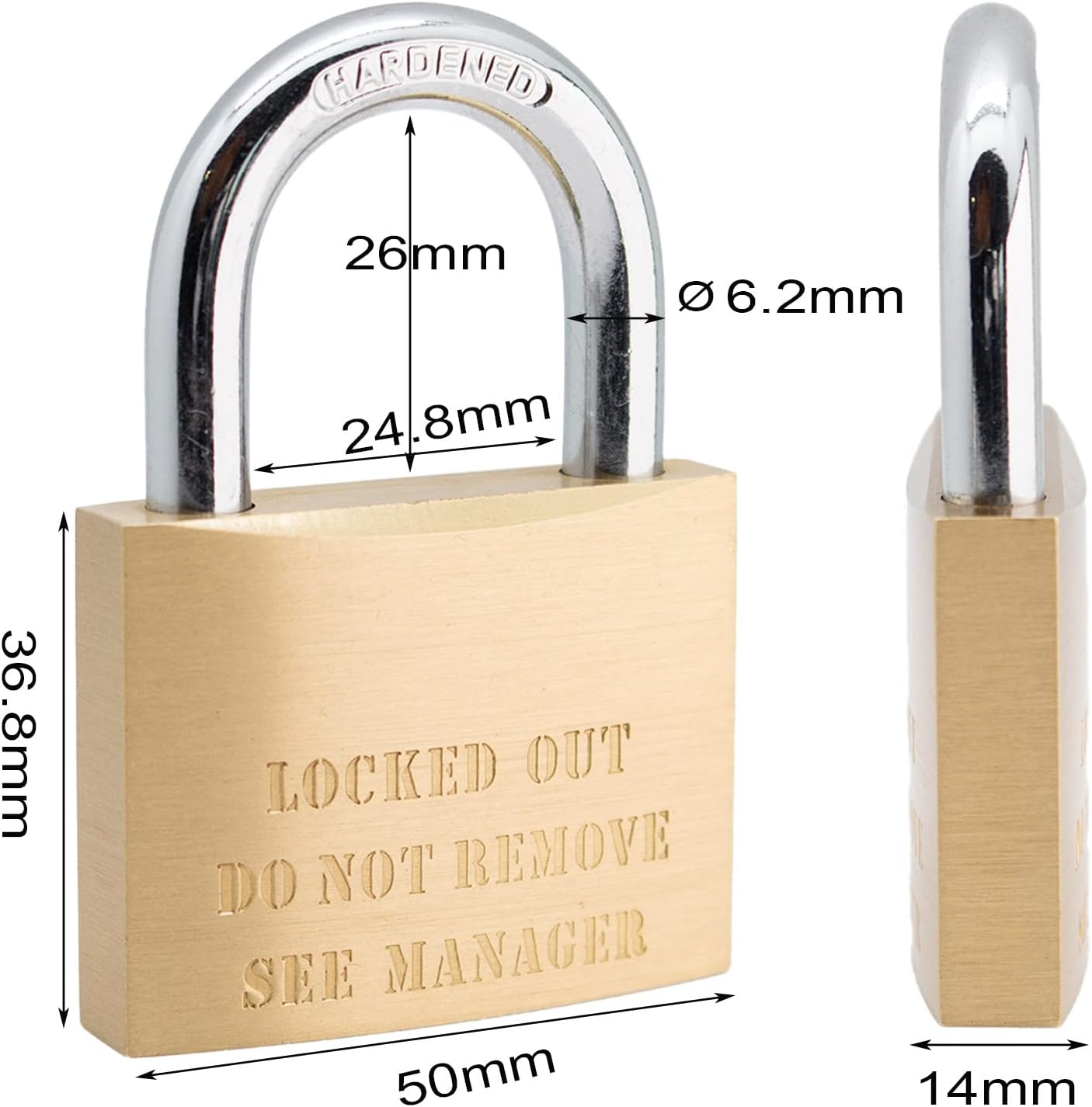 Unity Solid Brass Padlock 50mm(2