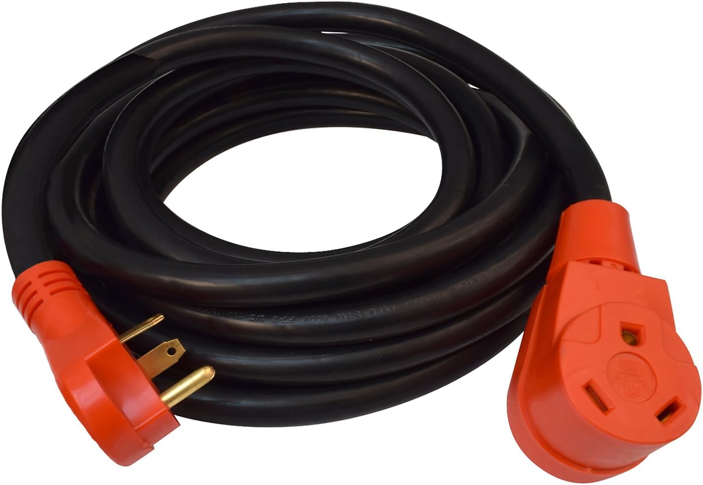 Cynder 00640 RV 30 Amp Heavy Duty Power Extension Cord 50' Foot (50 Feet, Yellow) Pack of 2