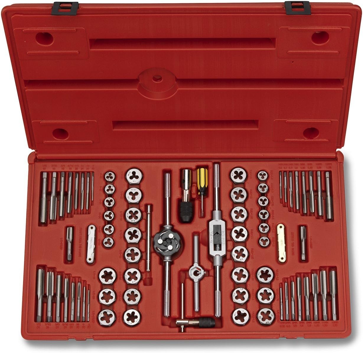 Neiko 00916A SAE Pro-Grade Large-Diameter Titanium Tap & Die Set (45 Piece)