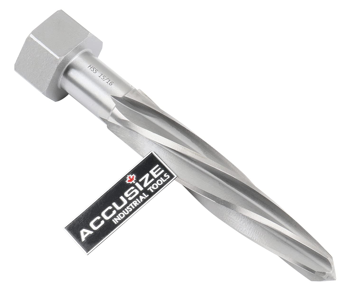 Accusize Industrial Tools 15/16 inch Bridge Reamer, Magnetic Hex Shank, Hss Spiral Flutes Aligning Reamers, Car Reamers, 1523-8045 Pack of 2