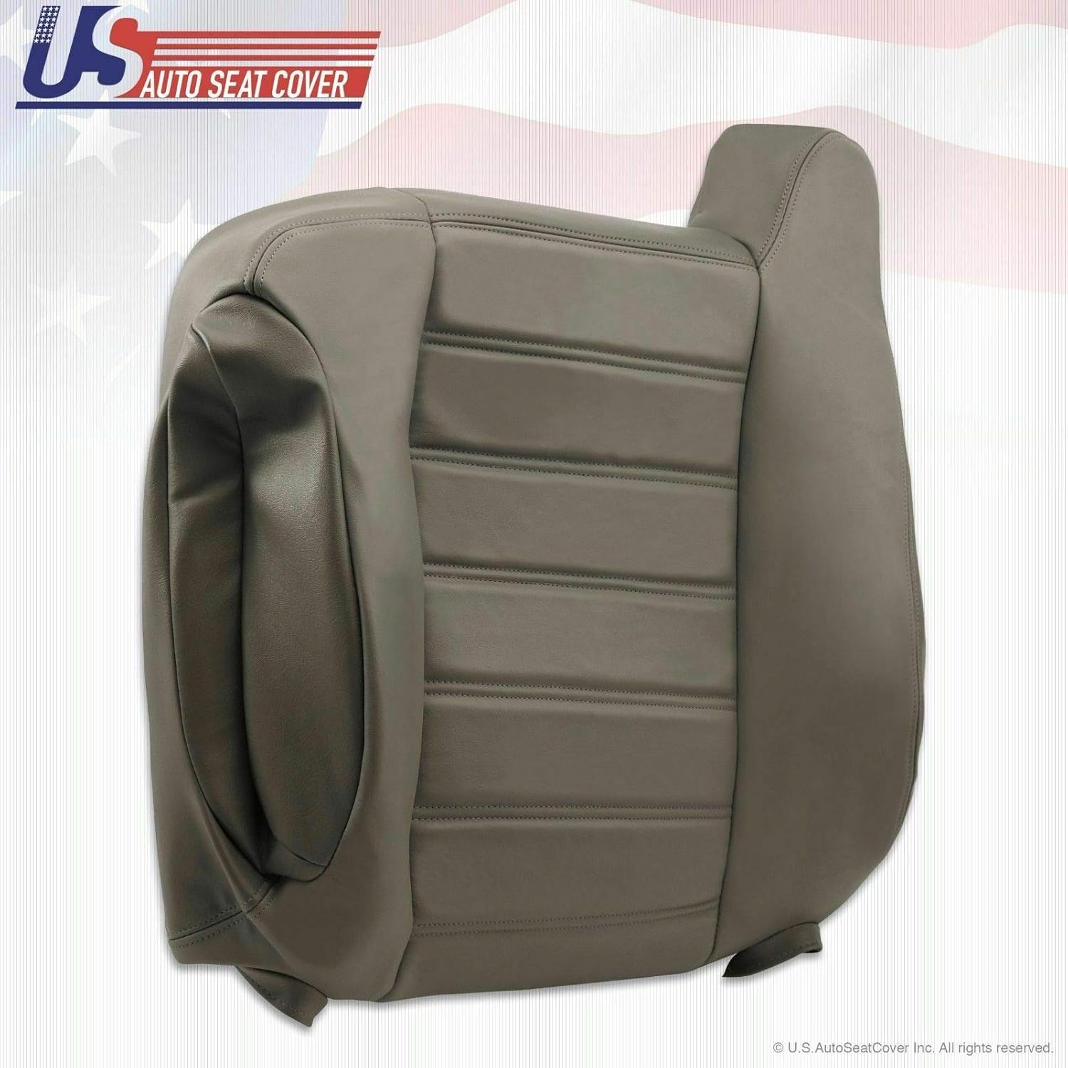 2003 to 2007 Hummer H2 Driver top Lean Back Synthetic Leather Seat Cover Gray