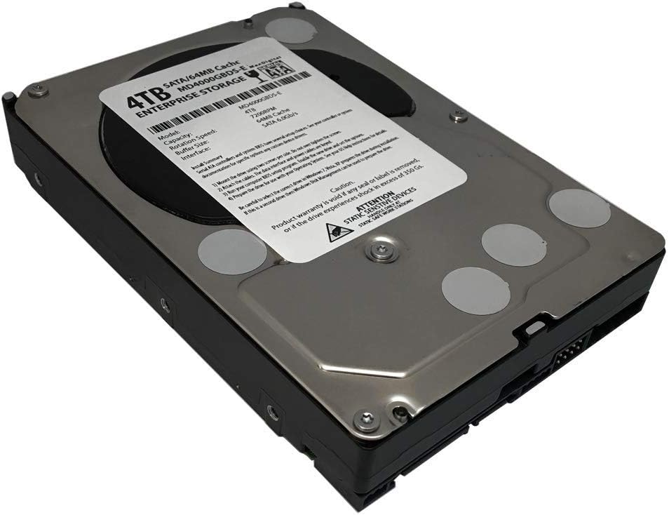 MaxDigital 4TB 7200RPM 64MB Cache SATA 6.0Gb/s (Enterprise Storage) 3.5inch Internal Hard Drive (Renewed) Pack of 2