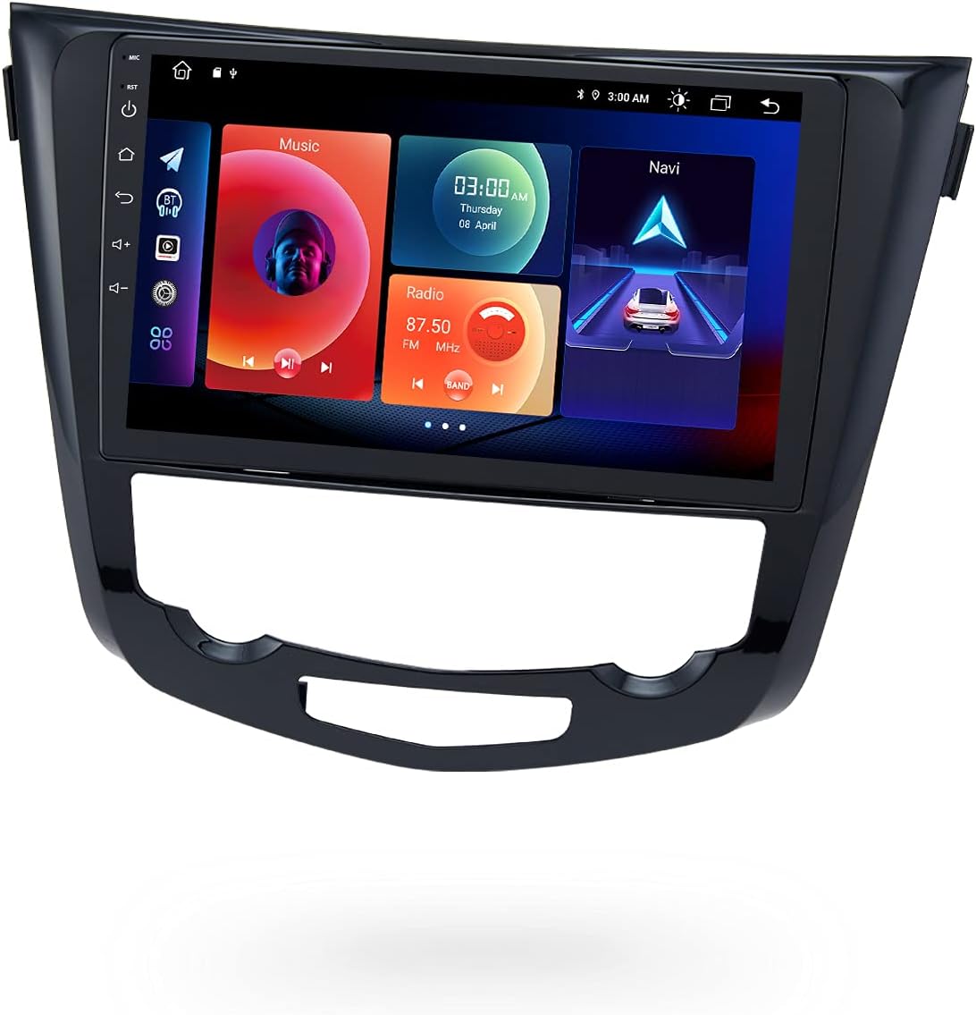 Roadanvi for Nissan X-Trail Rogue 2014 2015 2016 2017 2018 Car Stereo Bluetooth Radio for Car Navigation Carplay Android Auto 1280x720 IPS Touch Screen 4GB+64GB