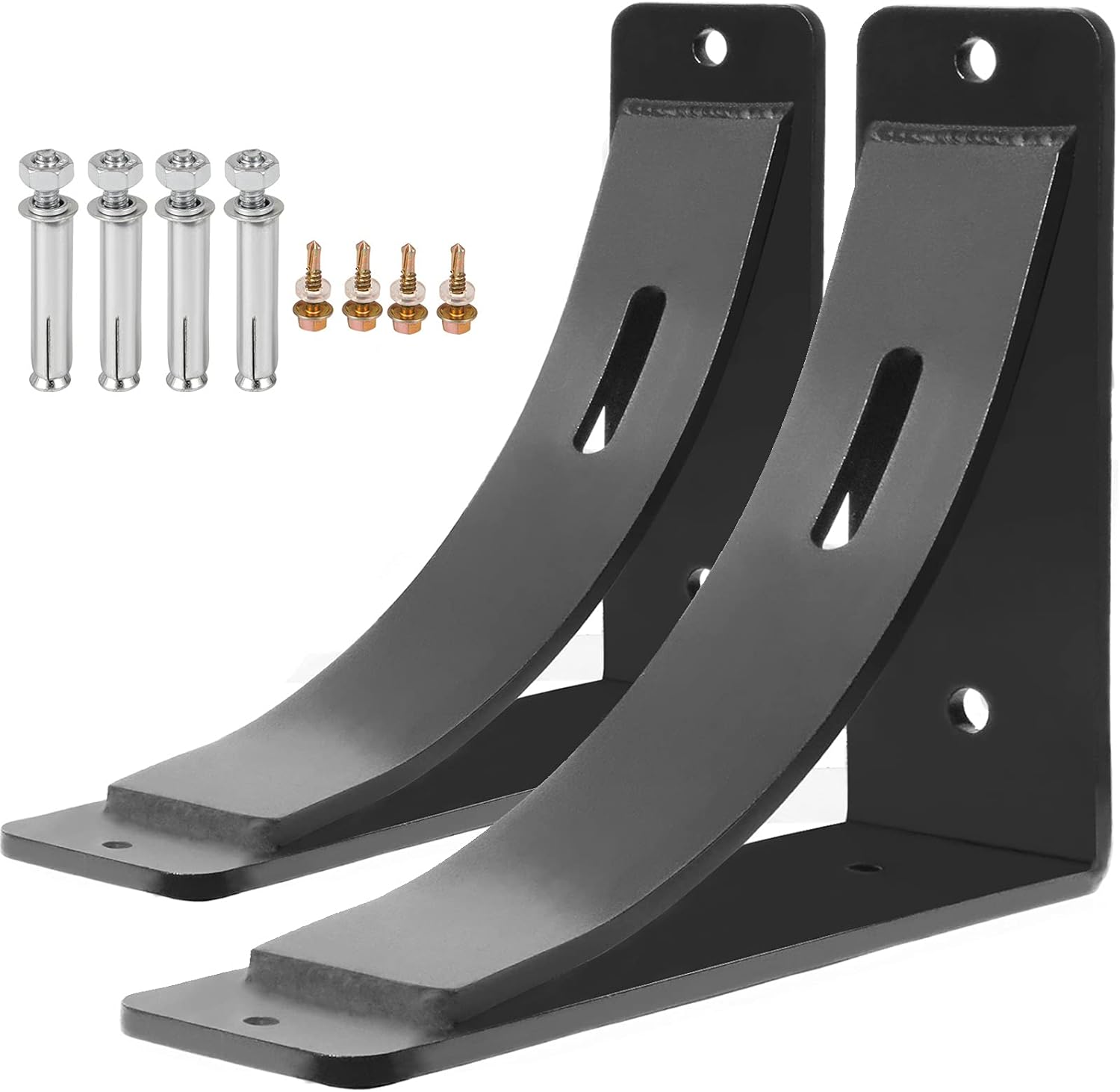 SPACEEUP 2Pcs Heavy Duty Shelf Brackets 8 x 9 x 2.5