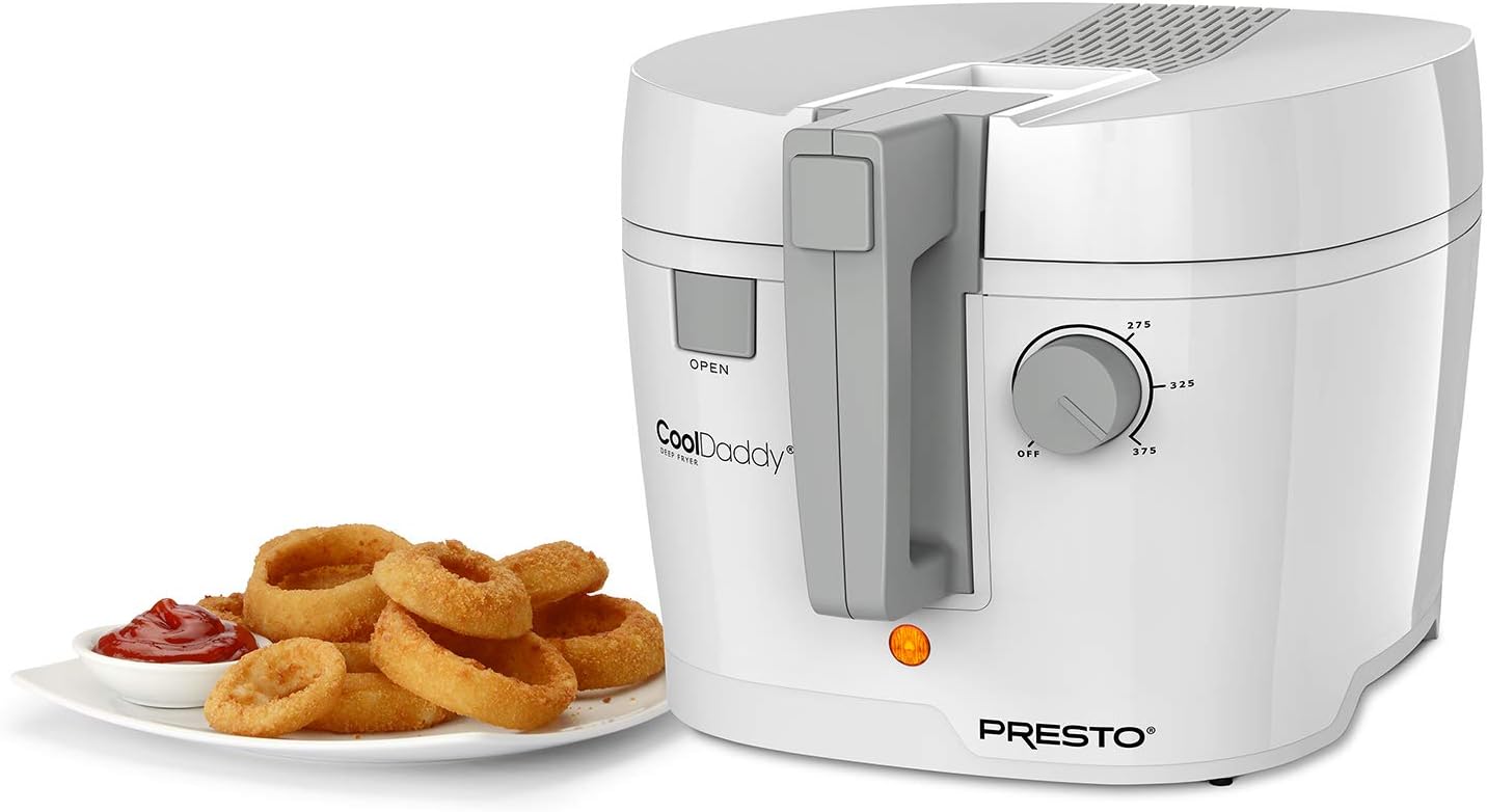 Presto 05443 CoolDaddy Cool-touch Deep Fryer - White Pack of 2