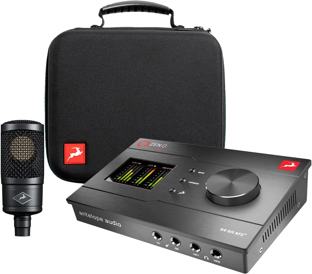 Antelope Audio Zen Q Synergy Core 14x10 Bus-Powered USB-C Audio Interface with Edge Solo Mic, Bitwig Studio DAW, Limited Edition Case and 80+ FX