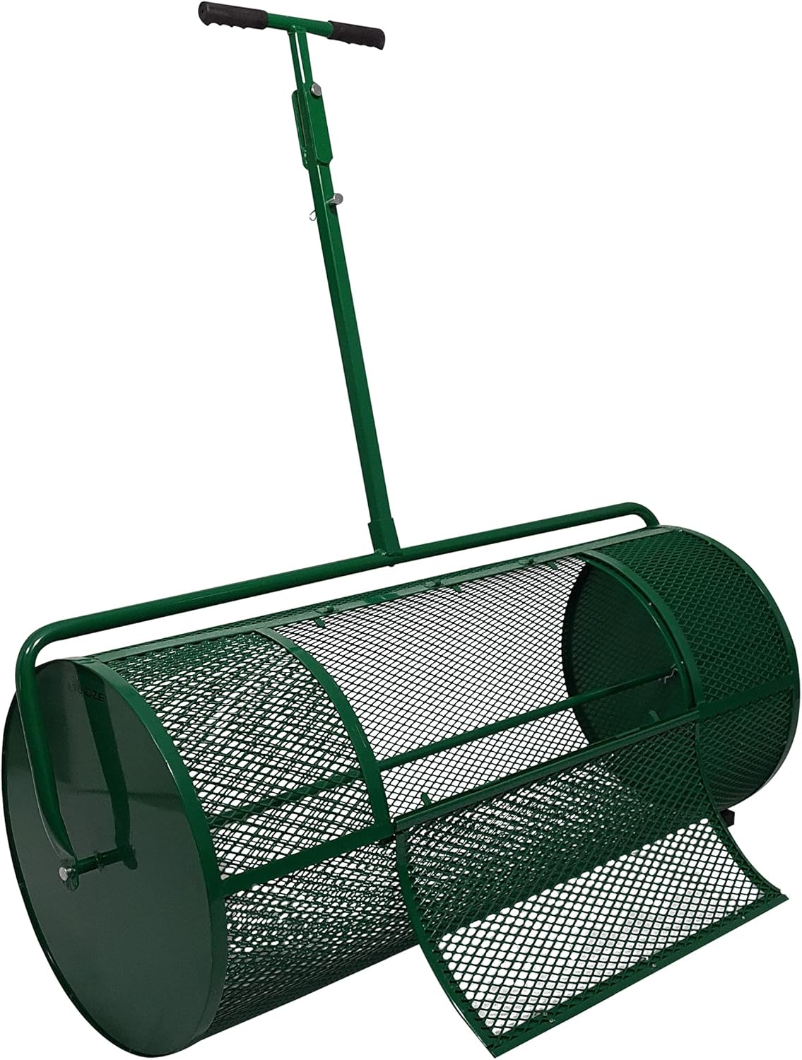 Landzie Lawn & Garden Spreaders - 44 Inch Heavy Duty Metal Mesh Basket Push/Tow Spreader - Compost, Peat Moss, Top Soil, Mulch - Durable Lightweight Multi-Purpose Yard Care Equipment - Manure Spreader
