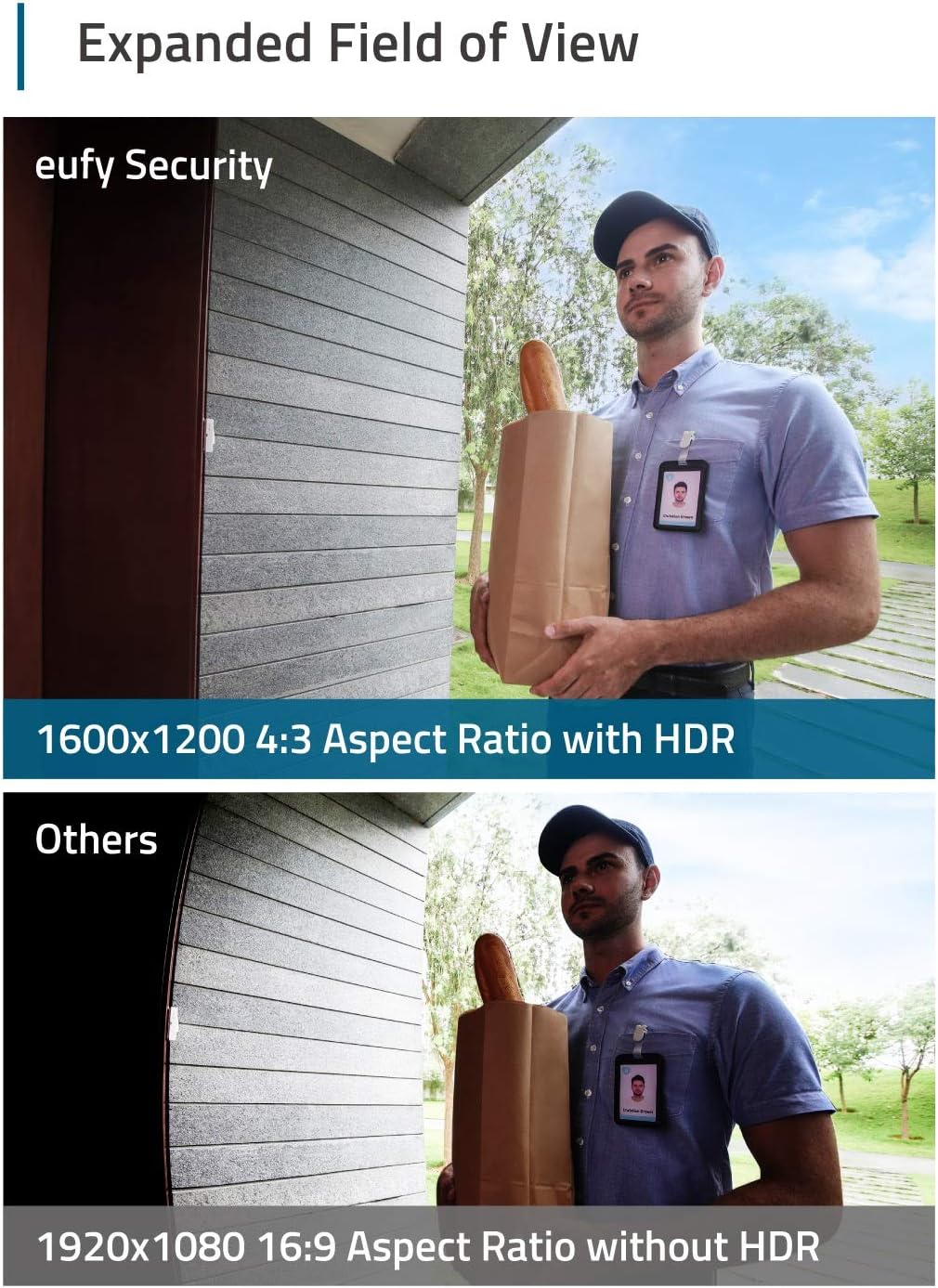 eufy Security, Wi-Fi Video Doorbell, HD 1080p-Grade, No Monthly Fee, Local Storage, Human Detection, Wireless Chime - Requires Existing Doorbell Wires and Installation Experience, 16-24 VAC, 30 VA Pack of 2