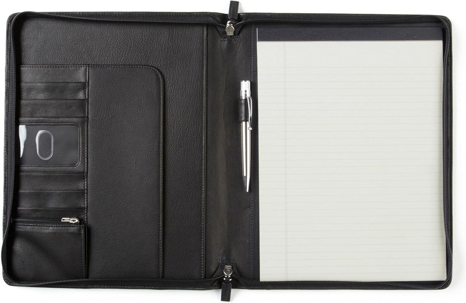 Leatherology Cognac Classic Zippered Padfolio