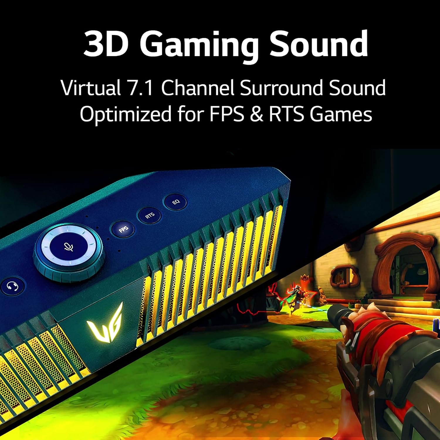 LG Ultragear GP9 - Portable Gaming Speaker with DTS Headphone:X, Hi-Fi Quad DAC, Microphone for Voice Chat, 5 Hour Battery Life, Hi Resolution Audio, Bluetooth