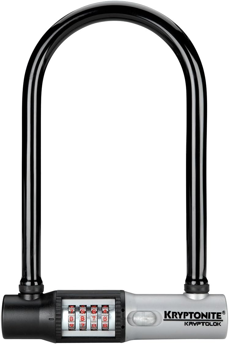 Kryptonite Kryptolok Standard 12mm U-Lock Combo Bicycle Lock with Side Mount Snap-In Bracket Pack of 2