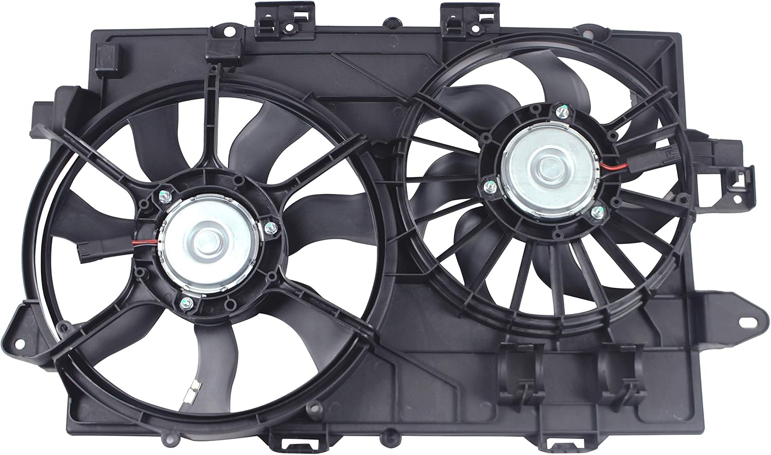 MYSMOT 621-052 Dual Radiator Cooling Fan Assembly For 2006 2007 2008 Chevy Equinox Pontiac Torrent