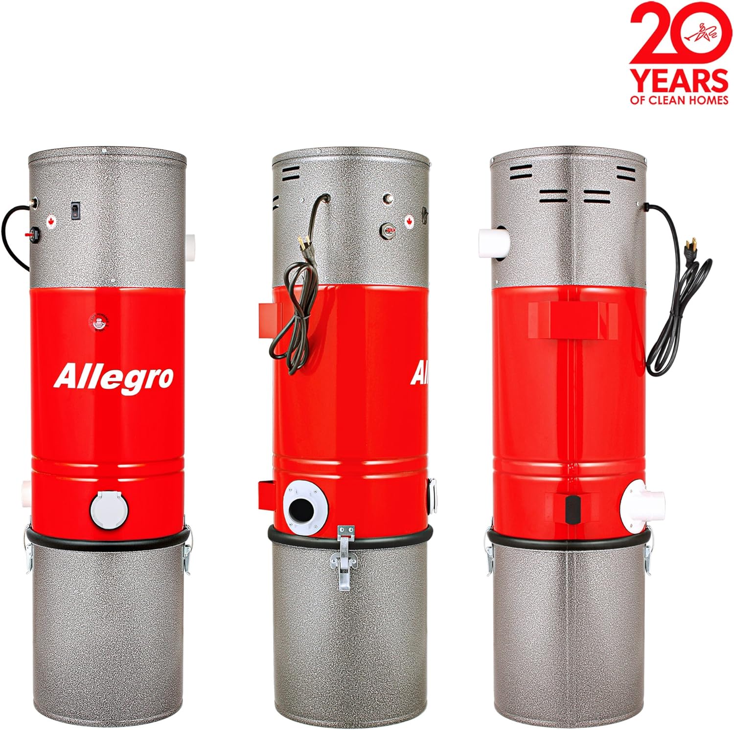 Allegro Central Vacuum MU4100 3,000 sq. ft. Unit 30 ft Hose and Powerhead Kit