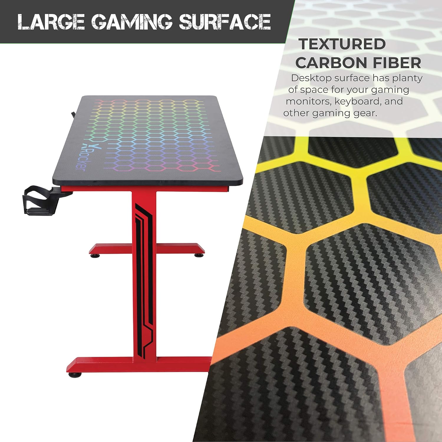 X Rocker Hex PC Modern Gaming Desk, 47.24