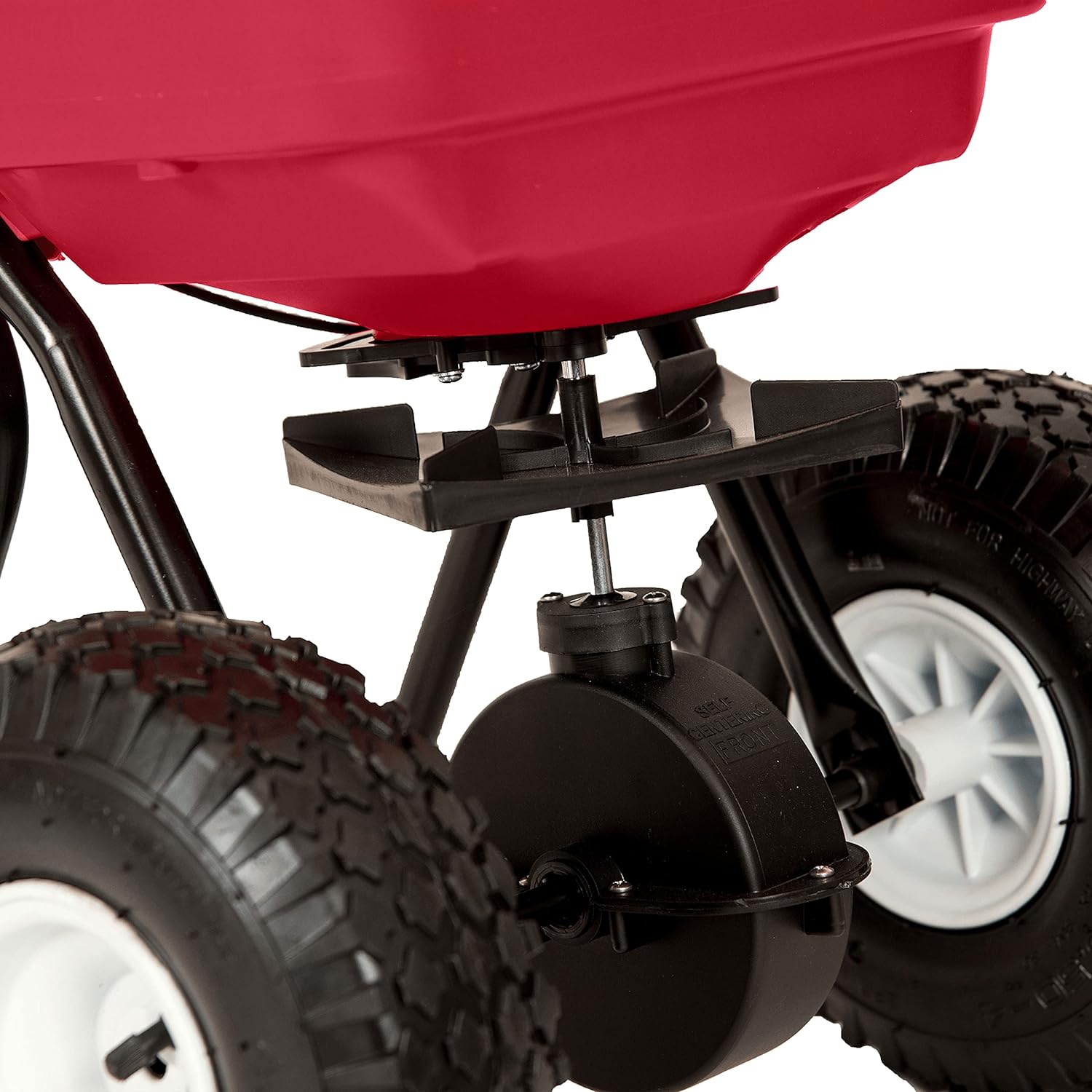 EarthWay 2050P Deluxe 80 LBS Heavy-Duty Walk Behind Commercial Broadcast Spreader with Pneumatic Tires, Even Spread, Built-in Side Spread Control and Pre-Assembled