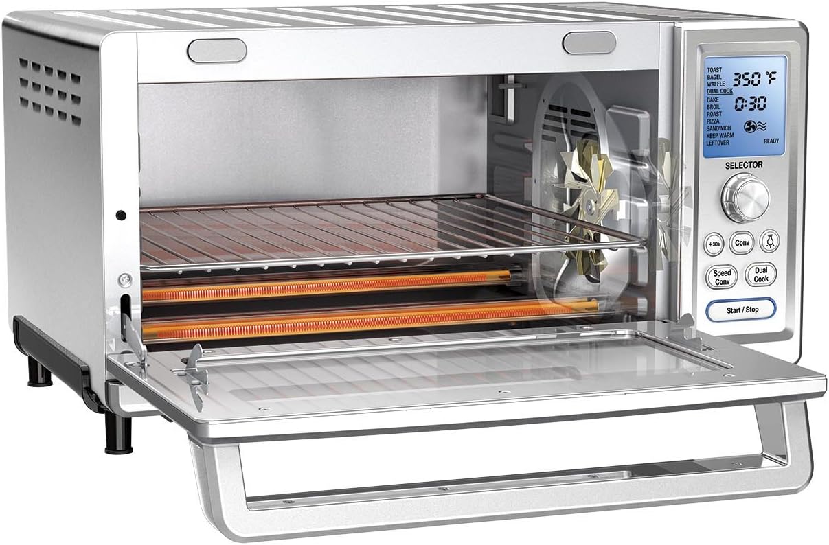 Cuisinart TOB-260N1 Chef's Convection Toaster Oven, Stainless Steel & Cast-Iron Double Burner, 11.5