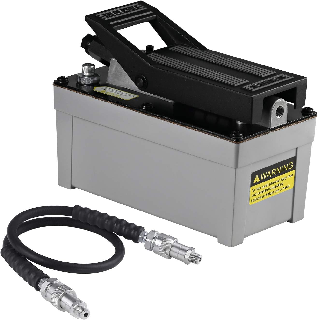 BESTOOL Air Hydraulic Pump - 10,000 PSI Hydraulic Foot Pump Pressure 1/2 Gal Air Actuated Treadle Hydraulic Pump (Single Acting) Green - with Hose