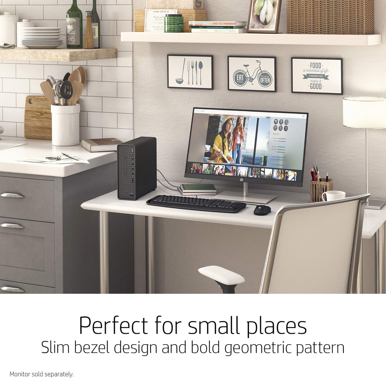 HP Slim Desktop, AMD Athlon Gold 3150U, 8GB RAM, 256 GB SSD, Windows 11 (S01-aF0020, Black)