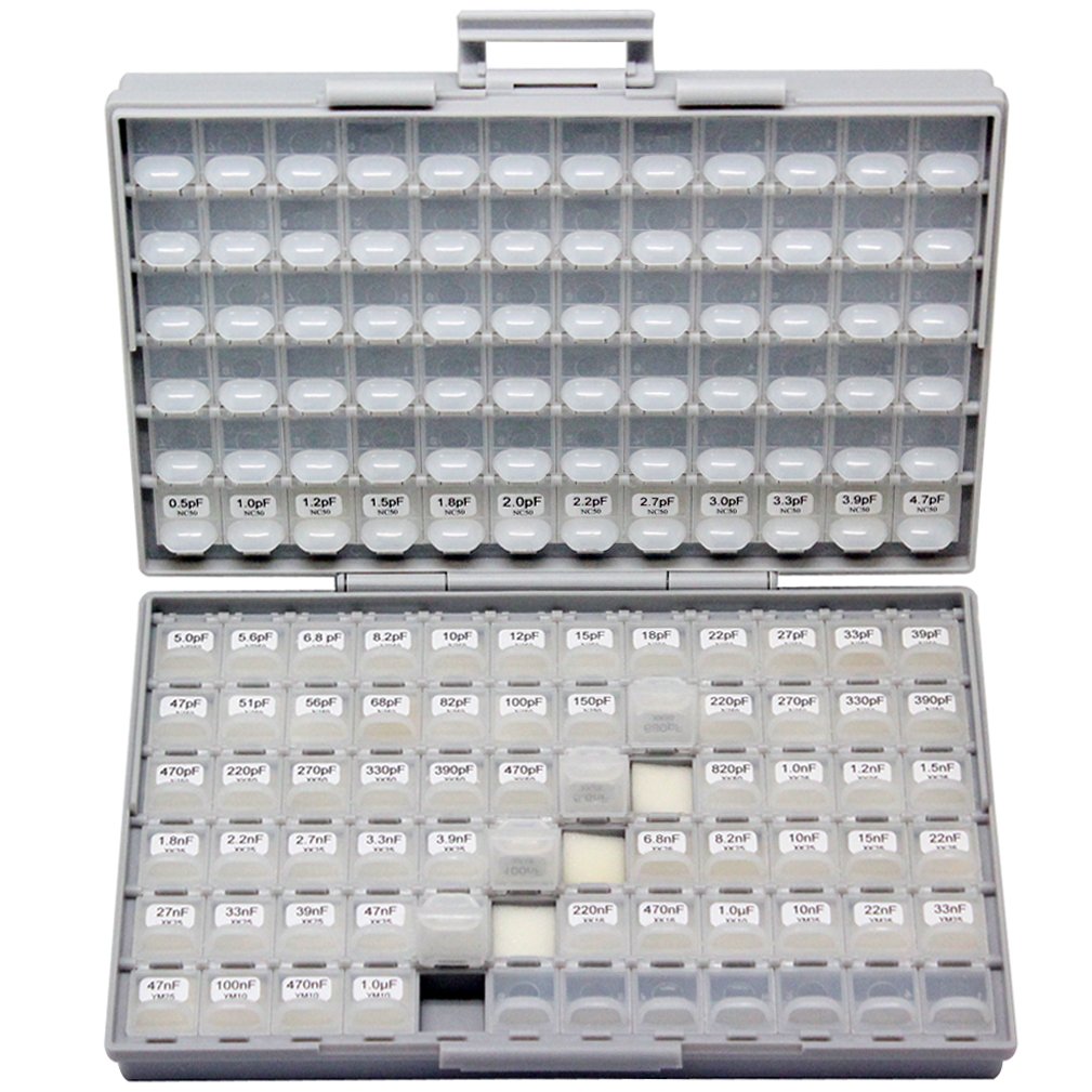 AideTek SMD 1206 sample chip assorted capacitor kits 22uF 89V x 50pcs X7R NPO in BOX-ALL