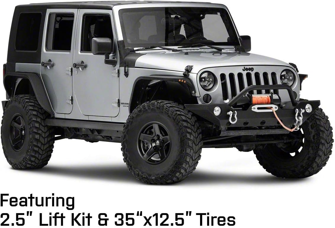 Mammoth Boulder Black Wheel; 16x8 Compatible with 07-18 Jeep Wrangler JK