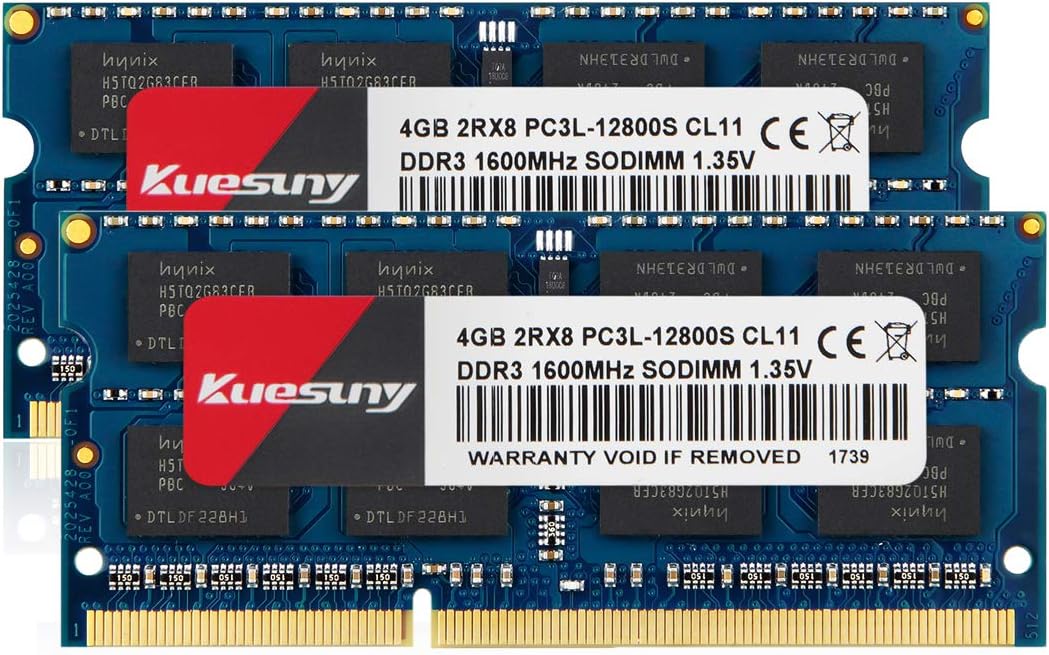 Kuesuny 16GB Kit (8GBX2) DDR3L-1600 Udimm, PC3L-12800/PC3L-12800U 8GB CL11 240 Pin 2RX8 Dual Rank Non ECC Unbuffered 1.35V/1.5V Desktop Computer Memory Ram Module Upgrade(Blue) Pack of 2