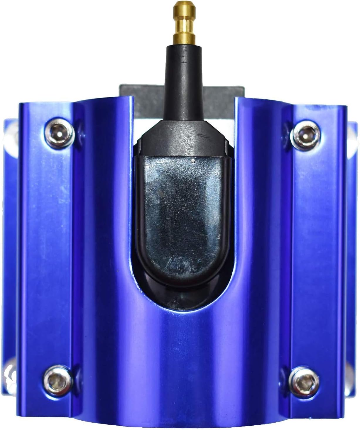 A-Team Performance - Pro Series Ready 2 Run Distributor, 8.0mm Spark Plug Wires, 50K Volts E-Coil and Coil Wire Kit - Compatible With Ford SB Small Block Windsor 289/302W, V8 Blue Cap