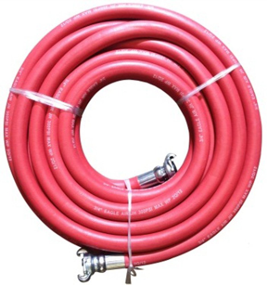 JGB Enterprises - 001-0121-0050I-Red Eagle Hosee Red Jackhammer Rubber Air Hose, 3/4