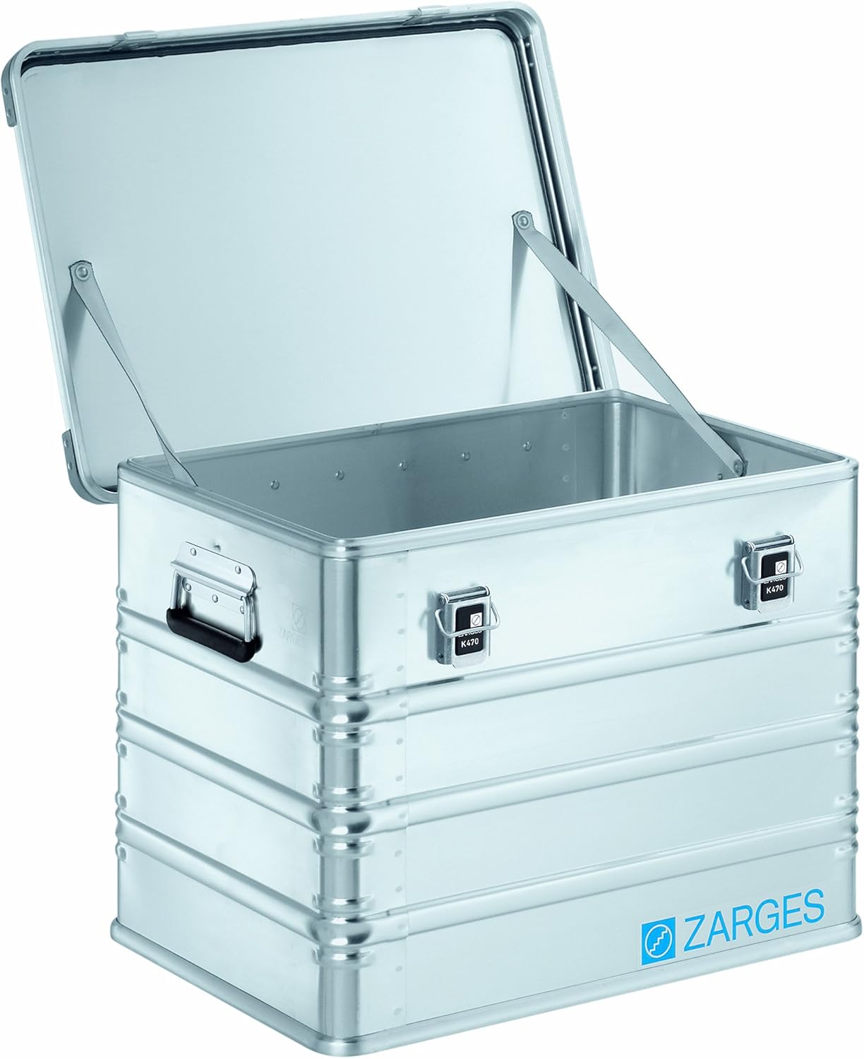 Zarges K470 Aluminum Hard Protective Carrying Case, Portable Stackable Storage, Customizable Safe Lock Box, Dust and Water Resistant (22.4 x 15.7 x 17.7 Inches)