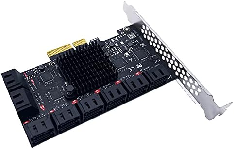 8 Port PCI-E X1 to SATA 3.0 Expansion Card 6GB ASM1064 SATA Adapter Controller for Hard Disk Drives Accessories Pack of 2