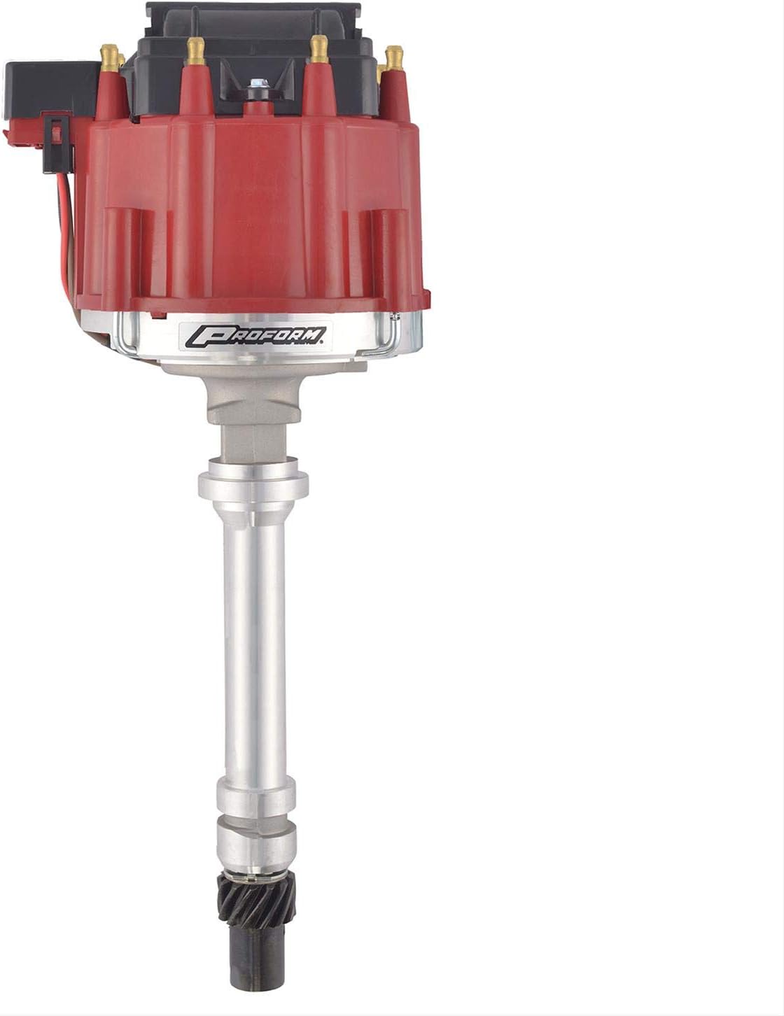 Proform 66941RM Mechanical Lockout HEI Racing Distributor with Steel Gear and Red Cap for Chevy V8