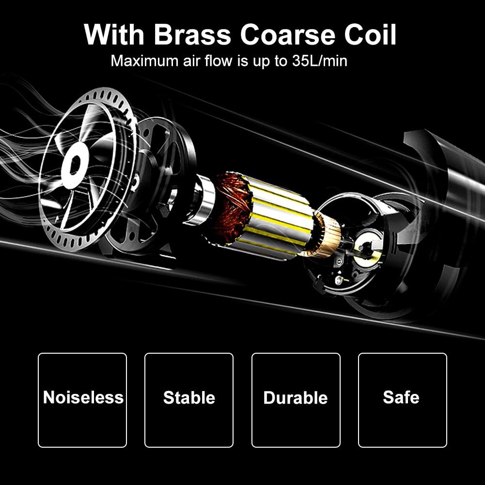 Senyar 12V Car Tire Inflator, Portable Digital Car Tire Inflator Pump Electrical Air Compressor 100 PSI for Car Bike Ball Pack of 2