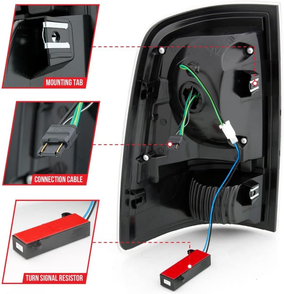 ANZO For Ram 1500 2011-2019 Tail Lights LED Plank Style Black w/Smoke Lens | 311319