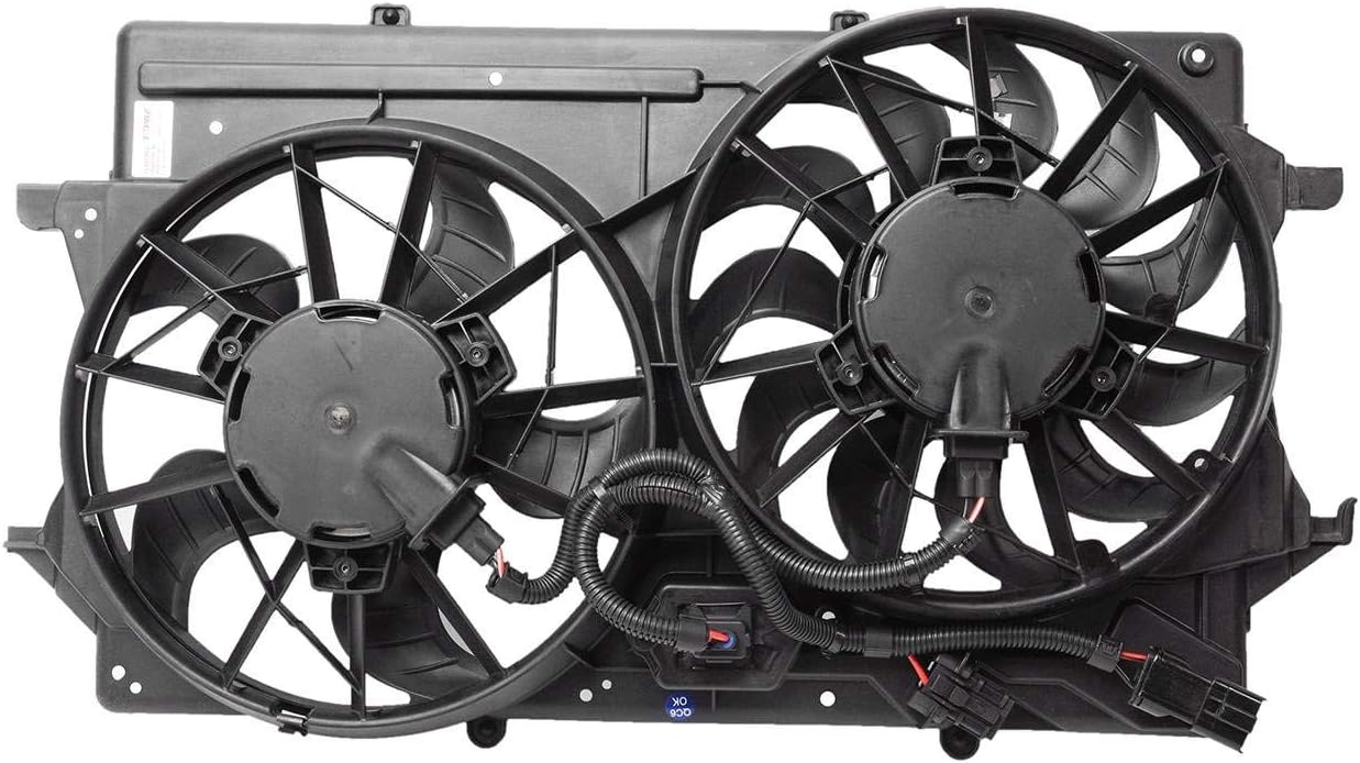 TOPAZ Dual Radiator Cooling Fan Motor Assembly fits Ford Focus 01-02