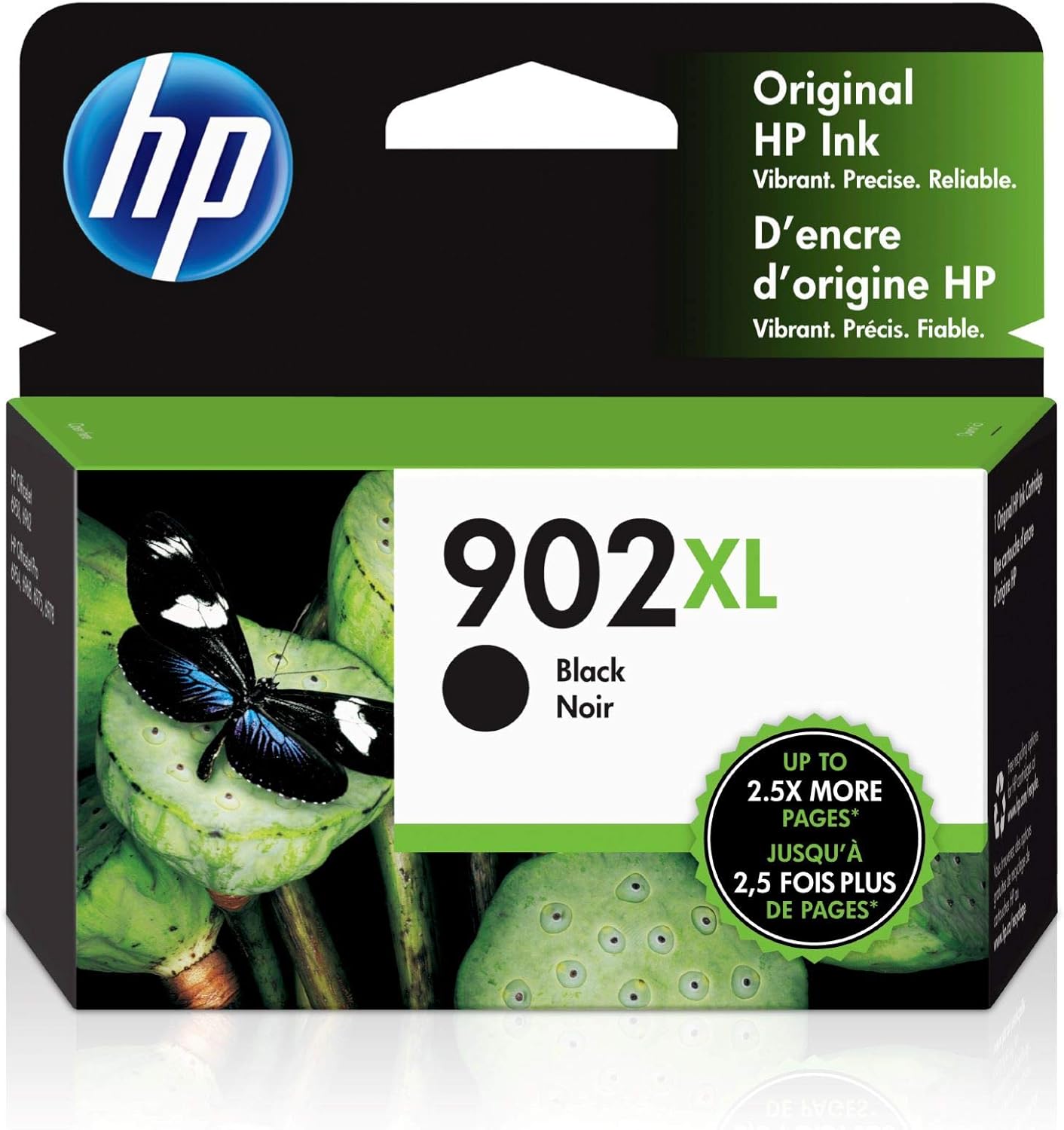 Original HP 902XL Black High-yield Ink Cartridge | Works with HP OfficeJet 6950, 6960 Series, HP OfficeJet Pro 6960, 6970 Series | Eligible for Instant Ink | T6M14AN Pack of 2