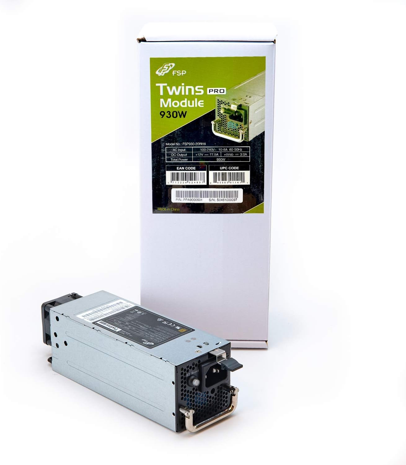 FSP Twins Pro ATX PS2 1+1 Dual Module 900W Certified 80 Plus Gold Hot Swappable Redundant Digital Power Supply with Guardian Monitor Software (Twins Pro 900)