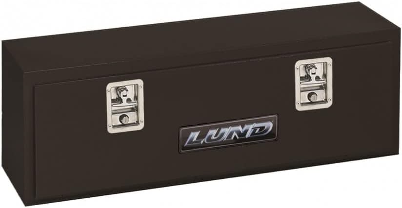 Lund Top Mount Storage Box Universal Steel - Black | Dim A: 60; Dim B: 12.75; Dim C: 16