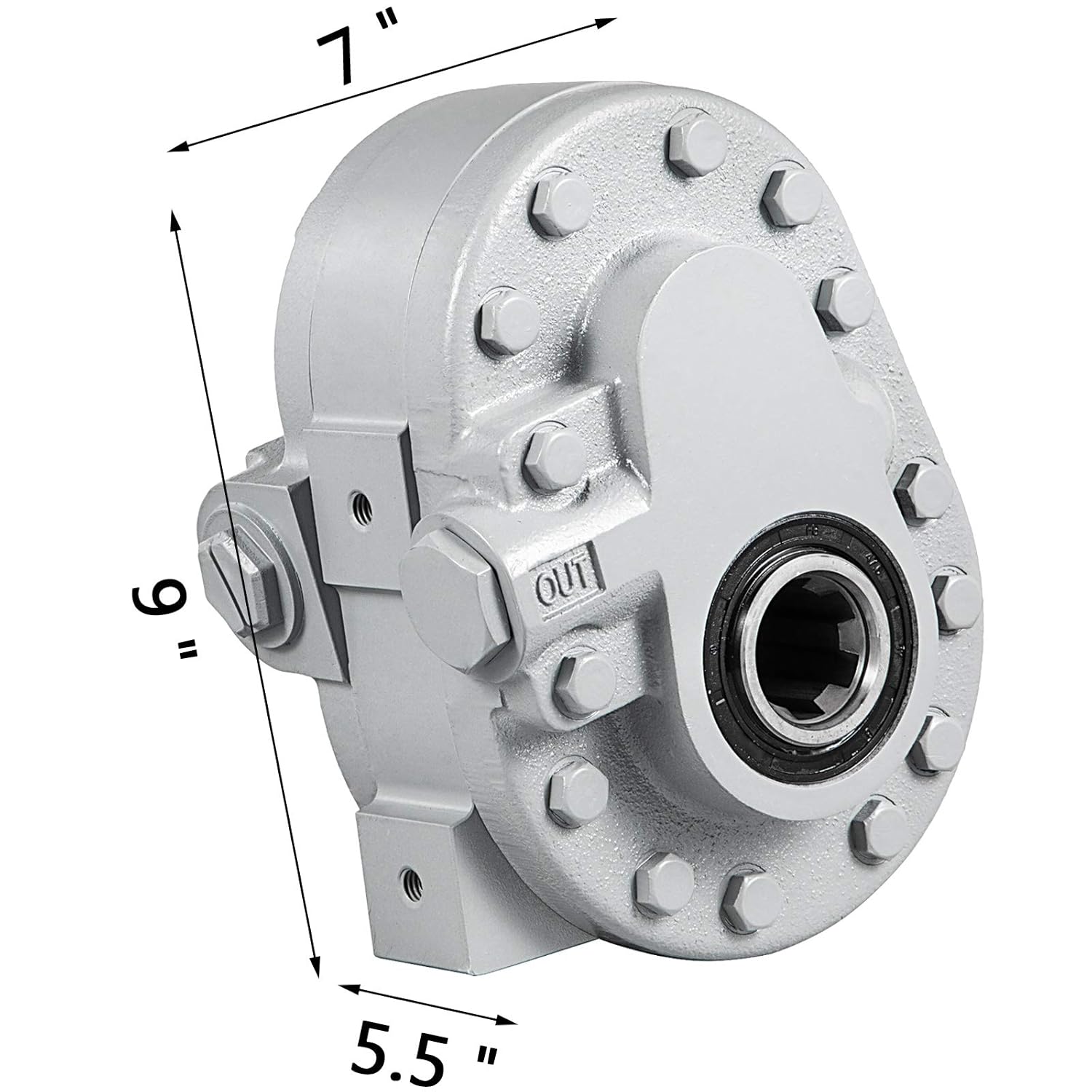 Bestauto Hydraulic Pump 21.2GPM Hydraulic Motor 540RPM Log Splitter 2250PSI Hydraulic Splitter SAE 12 Outlet Port Hydraulic Pump for Log Splitter for Truck Tailgate Lift,Scissor Lift, Dump Trailer