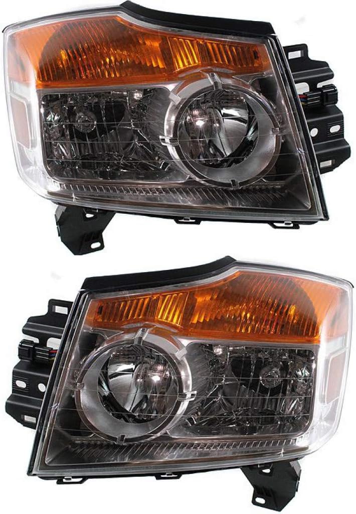 For Nissan Armada Headlight Assembly 2008-2010 Pair Driver and Passenger Side