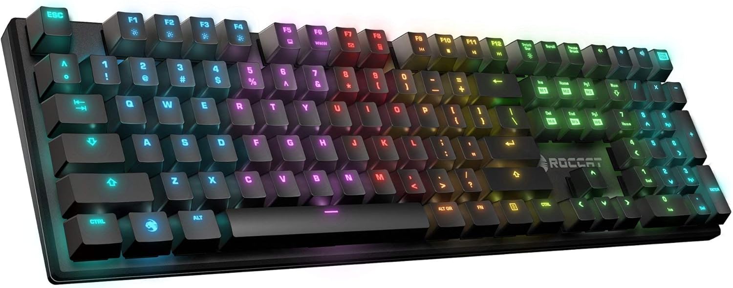 ROCCAT Suora FX - RGB Illuminated Frameless Mechanical Gaming Keyboard, Brown Switch (Renewed)